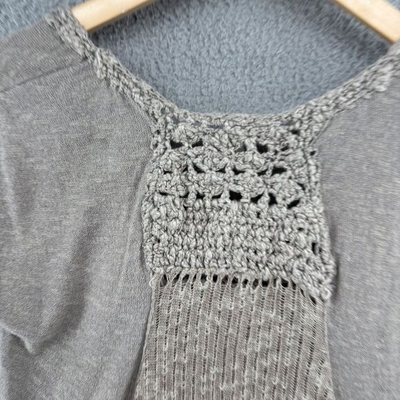 Free People Crochet Boho Knit Tunic Dress - Size Medium - Picture 9 of 11